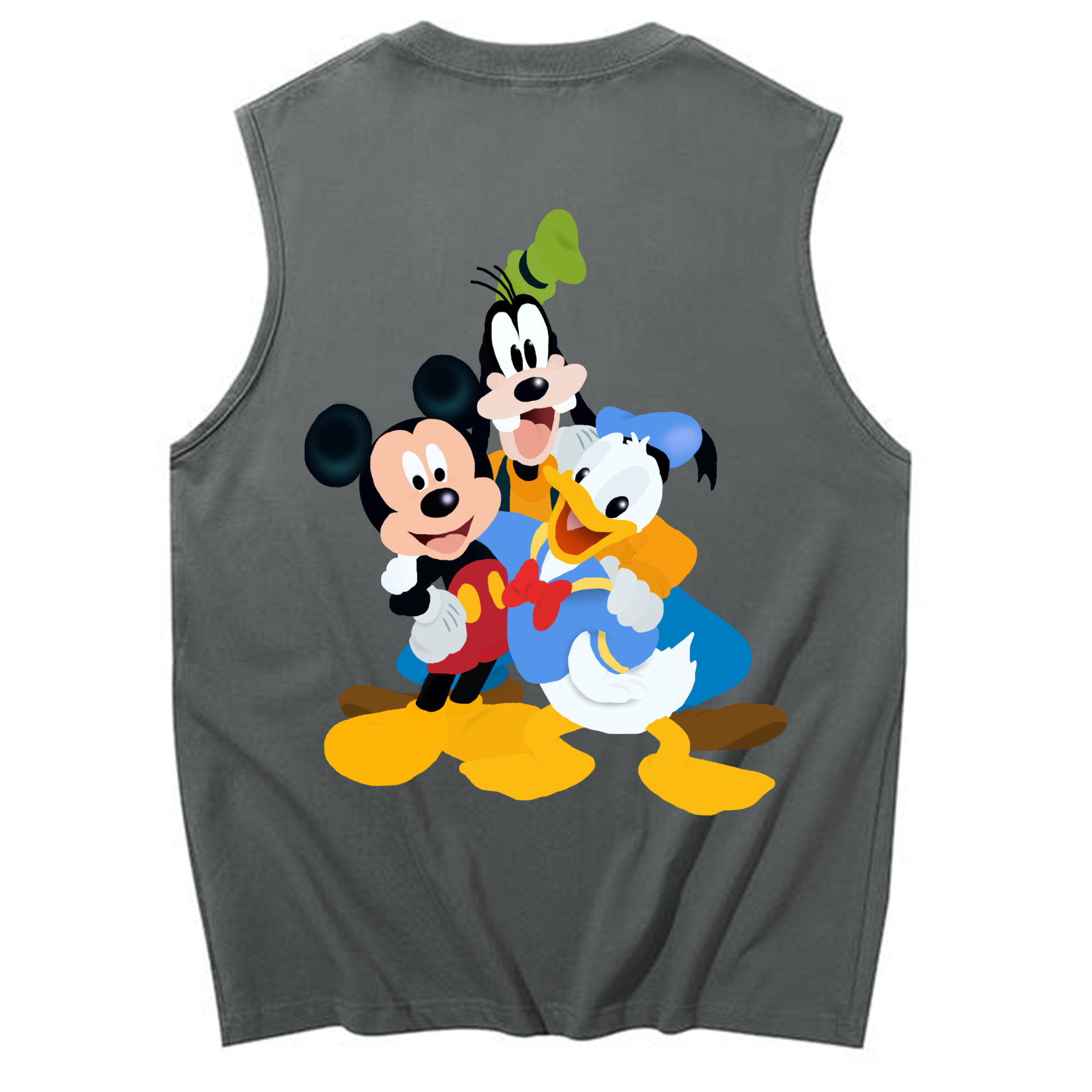 ミッキーマウス Mickey Mouse コットン100％タンクトップ（背面プリント）